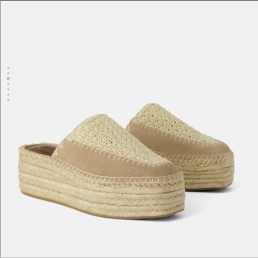 Zara Crochet Espadrilles 41